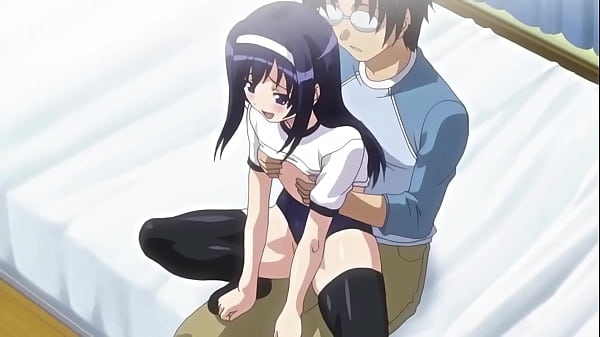Kiriko hentai roçando o pau na bunda da jovem novinha